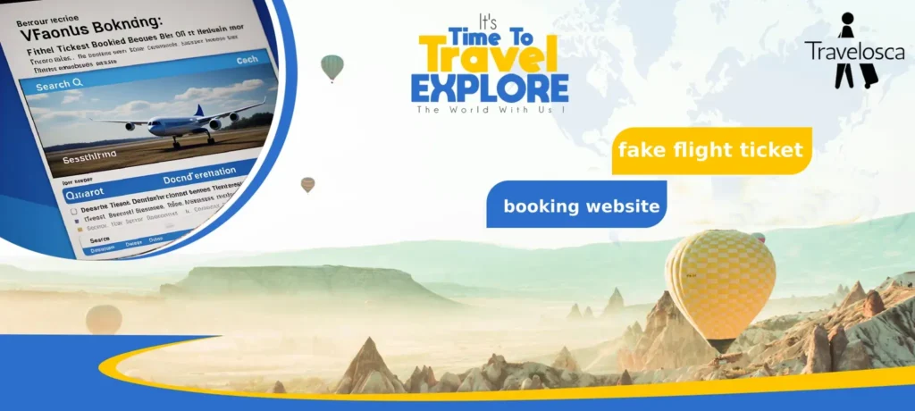 fake flight ticket booking website